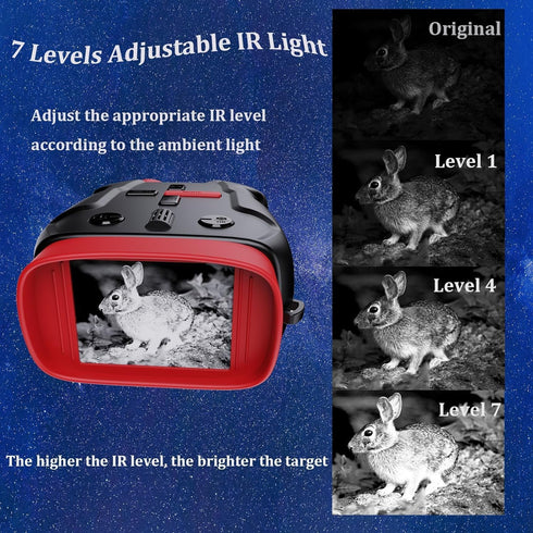Night Vision Goggles for Kids and Teens - 1080P Binoculars with 7-Levels IR, 32GB Digital Infrared for Hunting and