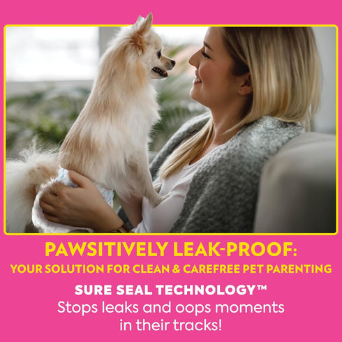 18- 25 96ct) Out! PetCare Disposable Dog Diapers Female, Potty Training, Dog Diapers, Female Doggie in Heat, Puppy