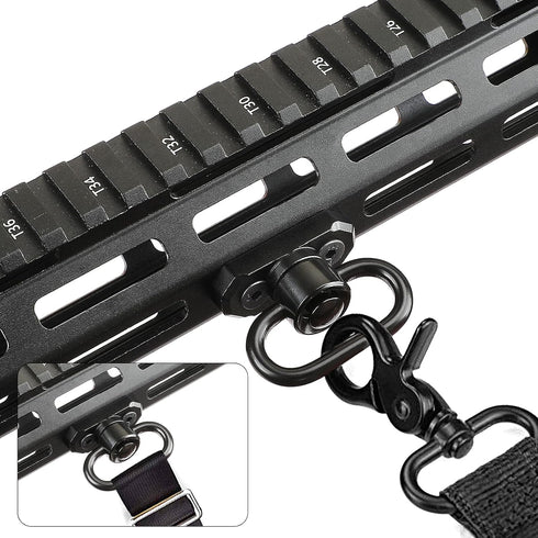 Two Point Traditional QD Sling, 1.25" 2 Point Sling Swivels Mounts for Mlock