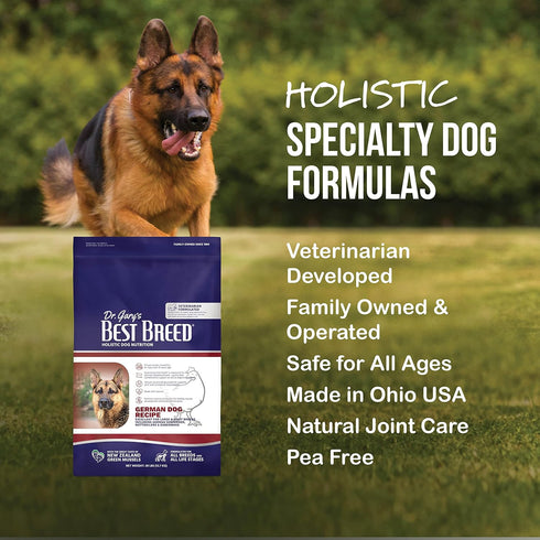 Best Breed German Dog Diet Made in USA, Natural Dry Dog Food, 4lbs