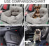 X AUTOHAUX Adjustable Straps Dog Bed Cat Seat Booster for Medium Small Pets, Travel Dog Booster (Blue 50x45x36cm)
