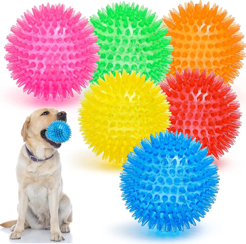 VITEVER 3.5” Squeaky Dog Toy Balls (6 Colors) for Medium, Large & Small Dogs, Durable, Non-Toxic, BPA Free, Chew Toys