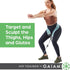 Gaiam Squat Band & Hip Trainer Set, Fabric Resistance Band with 3 Adjustable Tubes, Home Gym Equipment