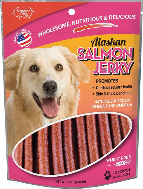 Blue Ridge Naturals Alaskan Salmon Jerky Dog Treats - 16oz, Made in The USA