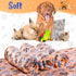 4 Pcs Pet Blanket Dog Puppy Blanket, Paw Print Fleece Blanket for Small Medium Pet Dog Cat, Warm Soft Sleep Mat, Guinea