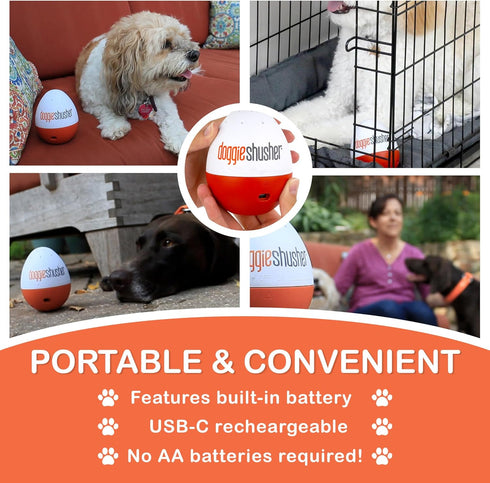 1 Count Doggie Shusher Portable Sound Machine - Calming White Noise for Dogs, Separation Anxiety Relief for Pets