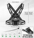 Running Vest with Chest Phone Holder for Women and Men, Reflective Safety Gear for Dog Walking, Cycling - Adjustable