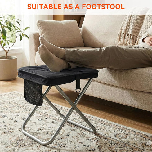 Backpacking Camping Stool with Shoulder Strap,Ultralight Collapsible Handbag Style Stool,Pocket Portable Chair