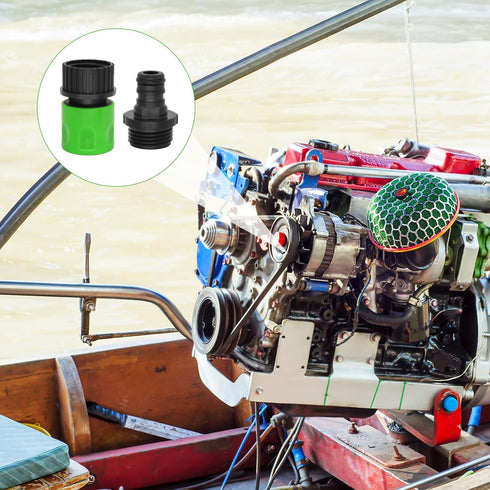 HINGTAI 2Pcs Engine Flush Kit, Quick Connect Flush Tools Long Service Life, Size Science Not Easy to Damage Jet Boat