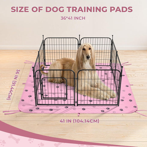 2 Pack 36"x41" 8 Fostanfly Washable Pee Pads for Dogs, Large Ultra-Absorbent and Leak-Proof Non-Slip Reusable Potty