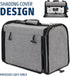 Bird Travel Carrier, Portable Cage for Small Pets, Airlines Approved for Parakeets, Lovebirds, Grey