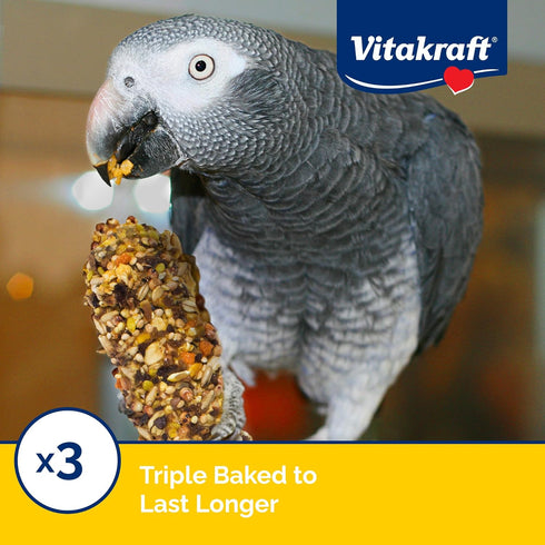 Vitakraft Crunch Sticks Parrot Treat, Apple and Honey Pet Bird Treat Toy