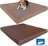 Dogbed4less Jumbo Extra Large Brown Microsuede External Cover, Waterproof Internal Case for Pet Dog Bed 55"X47"