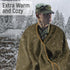 JMR Wool Camping Blanket, Warm Heavy Car Blanket & Camp Quilt, 70% Wool, Olive Green, 62X84