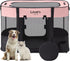 Love's cabin Pet Puppy Dog Playpen, Large Indoor/Outdoor Tent Crates, Portable Exercise Playpen with Carrying Case, Pink