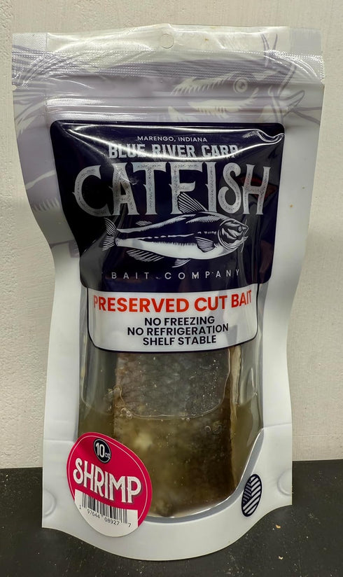 Blue River Carp 10oz Package 2" 3" 4 - Shrimp Infused Chunks - Approx w x l in Size with at Least Pieces - Preserved
