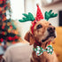 Christmas Dog Collar with Bow Tie, 2 Pack Holiday Santa and Snowman Collars for Small Medium Large Dogs