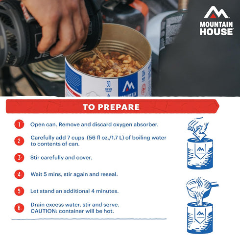 #10 7 Mountain House Spaghetti with Beef Marinara Can | Freeze Dried Survival & Emergency Food | Servings