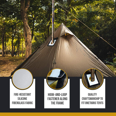 OneTigris Hot Tent Stove Jack, 9" x 7.8"