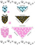 100 Pack PET SHOW XL Dog Bandanas Bulk No Stitching for Extra Large Dogs Washable Paw Print Scarf Triangle Bibs