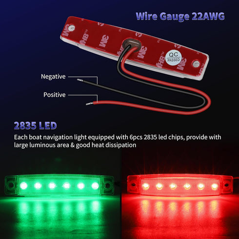 12V (1 1 RVZONE Boat Navigation Lights, Marine Boat Stern Lights for Boats Waterproof Marine Bow Lighting for Pontoon