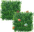 Rainmae 2Pack Hermit Crab Climbing Wall Faux Grass Mat, 10x10 inch Plastic Aquarium Plants for Gecko Lizard