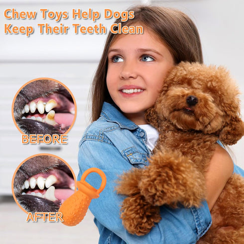 5.2" Dogs(Orange,1 Latex Chew Dog Toys, Novelty Squeaky Pacifier Dog Toys, Durable Pacifier Dog Chew Toys for Small
