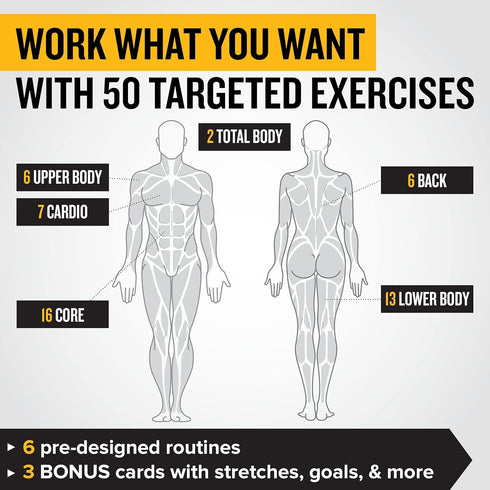NewMe Fitness Bodyweight Workout Cards, Instructional Fitness Deck for Home or Gym