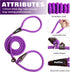 PetiFine Slip Lead Dog Leash,6FT x 1/2" Reflective Durable Dog Training Leash, Heavy Duty Adjustable Nylon Dog Rope Leash Slip Leash for Small Medium Large Dogs (Purple)