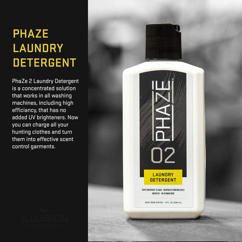 2 #1 8oz PhaZe Laundry Detergent - Deer Hunter's Scent Elimination & Scent Control System
