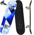 Pro Complete Skateboards for Beginners - 31"x8" Skate Boards, 7 Layers Canadian Maple Double Kick Deck