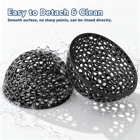 Hubaltuye 2 PCS Shrimp Hideout Black, Shrimp Cave Tunnel, Shrimp Hides for Aquarium Small Fish Habitat, Durable Hollow