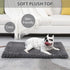 Washable Dog Bed Mat Reversible Dog Crate Pad Soft Fluffy Pet Kennel Beds Dog Sleeping Mattress for Large Jumbo Medium Small Dogs, 21 x 13 Inch, Gray
