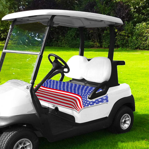 YOKYHOM Golf Cart Seat Covers American Flag Design Towel Blanket for 2-Seat Golf Carts, 100% Microfiber