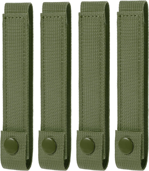 FRTKK 4 Pack Molle Straps with Snaps, 6 Inch Tactical Mod Strap Molle Webbing for Military Backpack