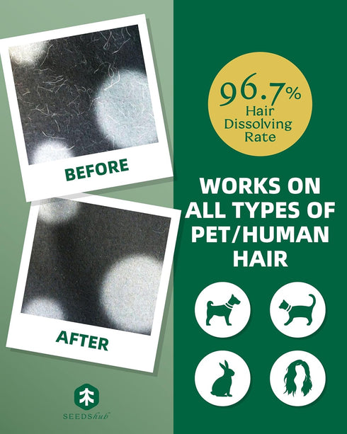96.7% 6 Pet Hair Dissolver For Washing Machine Cleaner, Hair Dissolving Laundry Detergent For Dog And Cat Fur, Hair