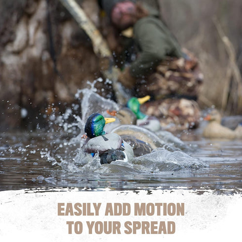 Rig'Em Right Ultimate Motion Device for Duck Hunting - Waterfowl Step-Up Jerk Rig Decoy for Four Decoys
