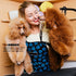 Metal Dog Grooming Comb for Shedding Tangles - Long Wide Tooth Pet Comb for Poodles and Goldendoodles Dematting (7.5
