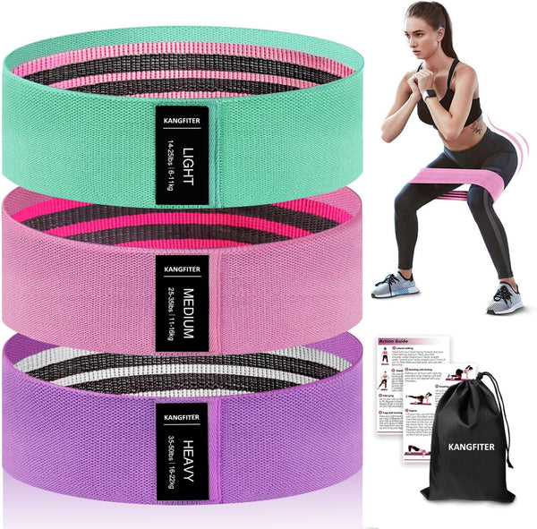 Large Fabric Resistance Bands for Working Out, Loop Exercise Bands for Booty Leg, Butt, Glutes, Stretch Workout Bands