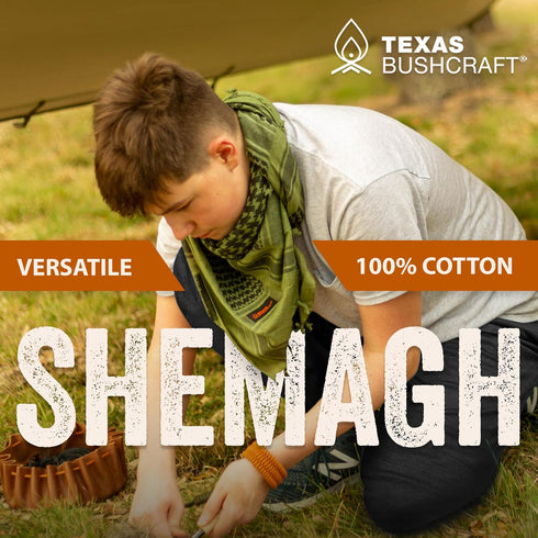 Tactical Shemagh - Authentic 100% Cotton Keffiyeh for Camping, Hiking, and Backpacking Gear