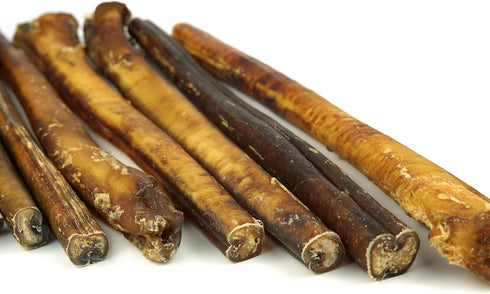 BRUTUS & BARNABY Jumbo Bully Sticks for Large Dogs - (3-Pack) No Hormones Added, Grain Free, 12" Thick Bully Bones