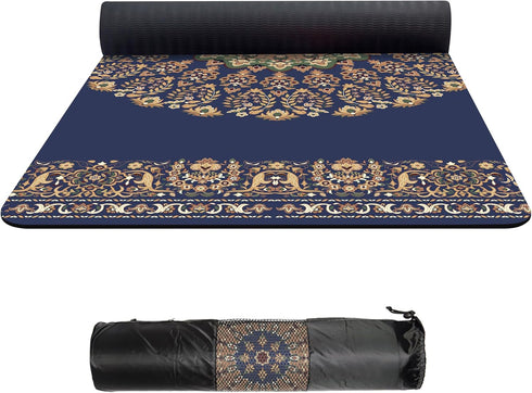 nuveti TPE Large Yoga Mat, Non-Slip Exercise Fitness Mat with Carry Bag, Extra Thick for Home Workouts