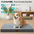 Dog Bed Mats for Medium Dogs, Orthopedic Durable Crate Bed Mattress of Thick Egg Foam, Rose Plush Washable Cover, Grey