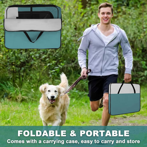 Dog Playpen, Portable Pet Play Pen for Cat, Puppies, Rabbits, Chickens, Foldable Large-Capacity Pet Tent