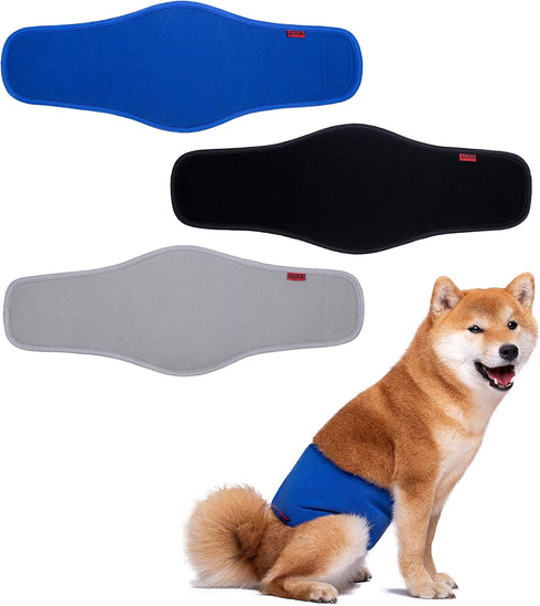 Dog Diapers Male, ACDOK Reusable Belly Bands for Male Dogs Wraps (Pack