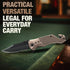 Legal Pocket Knife - Coyote Tan 2.95” Sharp Serrated Edge Blade, Multi Tool Knife with Seatbelt Cutter & Glass Breaker