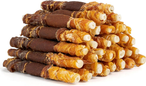 MON2SUN Dog Treats, Triple Flavor 5 Inch Chicken Liver Duck and Chicken