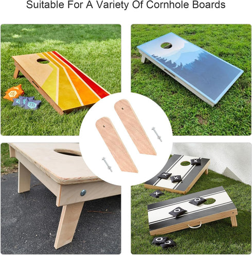 SCOTTCHEN Cornhole Board Legs for DIY Maker, 4pcs Cornhole Board Accessories with Hardwares