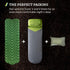 Klymit Drift Camping Pillow, Shredded Memory Foam Travel Pillow with Reversible Cover, Green, Regular