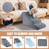 Chic Threads Dog Stairs for High Beds, 4-Step Non-Slip Stable Steps for Small Dogs and Cats
